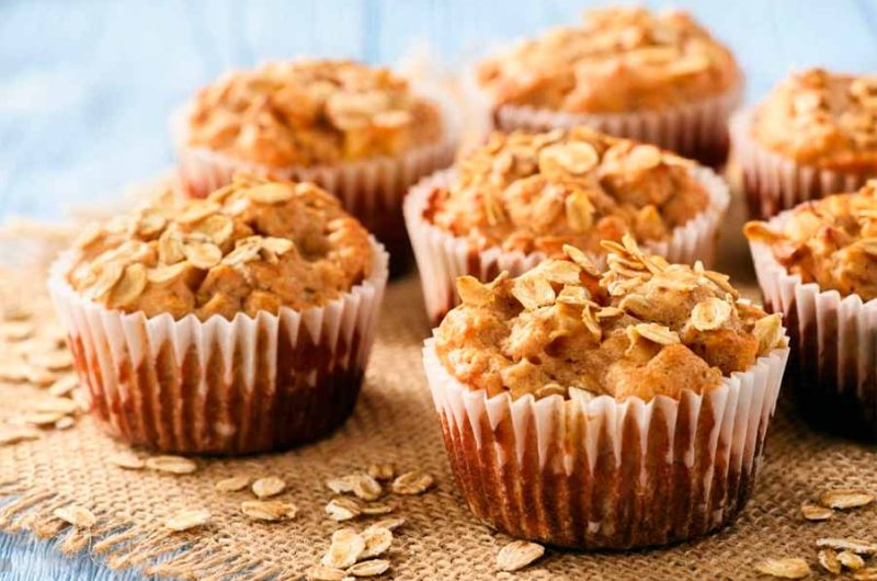 Muffins de Avena y Manzana ¡Cero Azúcar! y Sin Lactosa